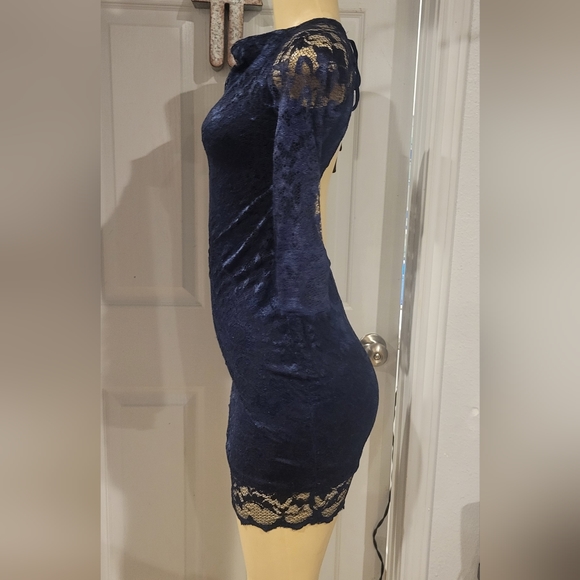 Blue Lace GB Dress sz small - Picture 2 of 4
